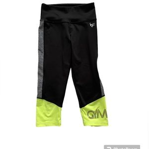 Justice Girls Gymnast Leggings Crop Length Size 8